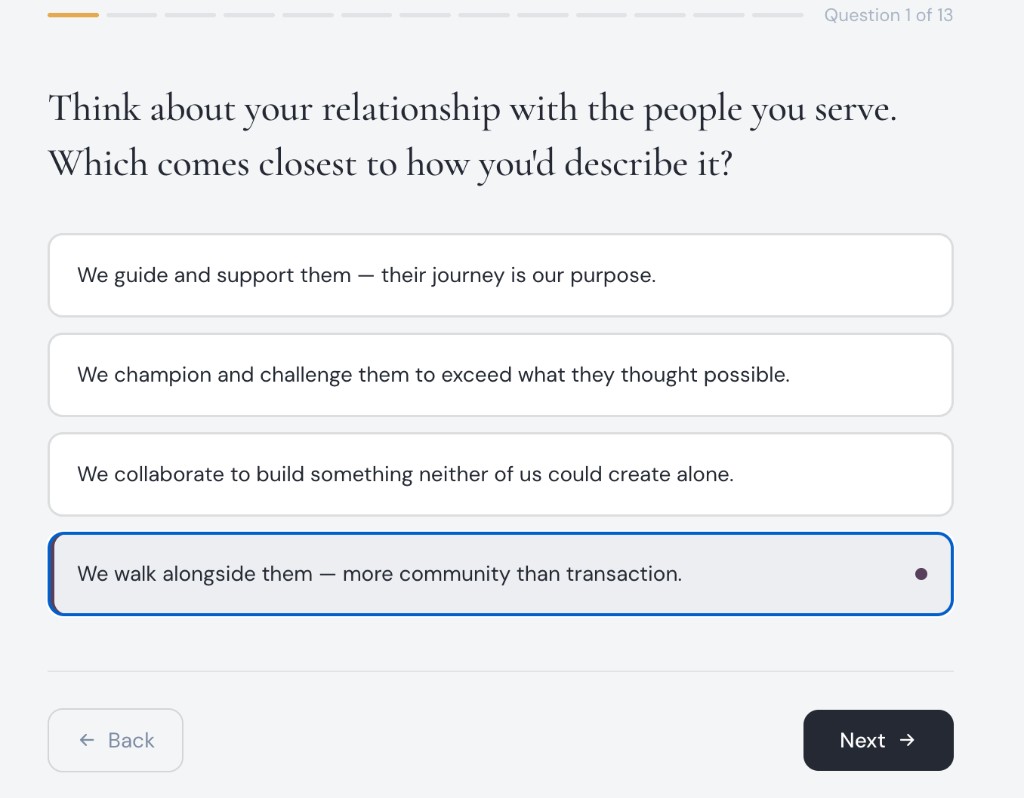 Brand Personality Quiz — Question 1 of 14
