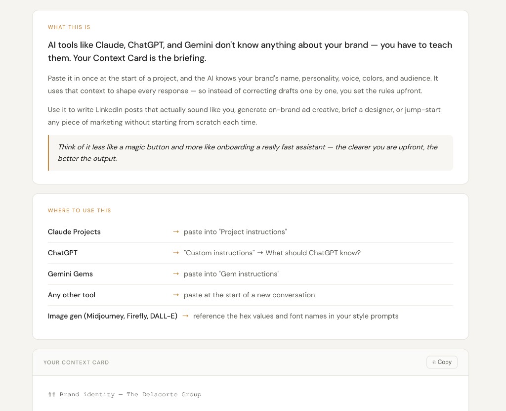 AI Context Card
